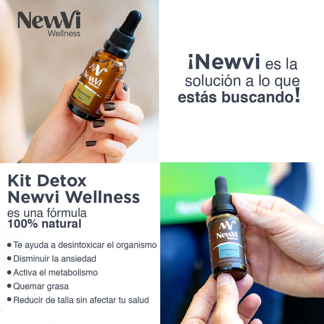 Newvi Wellness Kit Detox x 3 Kits (9 frascos) - Kaupi Co